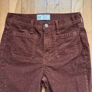 Gap '70s Flare High Rise Brown Corduroys Women's Size 26/2R